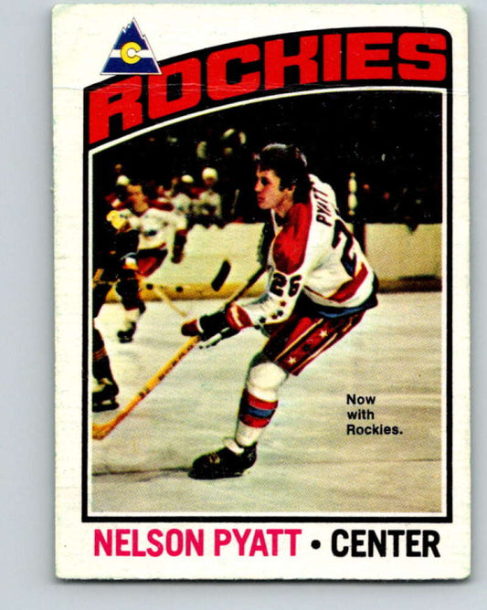 1976-77 O-Pee-Chee #98 Nelson Pyatt  RC Rookie Colorado Rockies  V12554