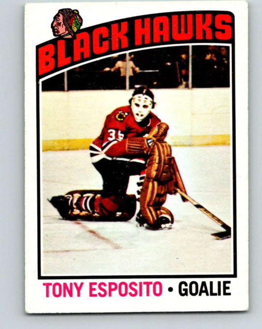1976-77 O-Pee-Chee #100 Tony Esposito  Chicago Blackhawks  V12557