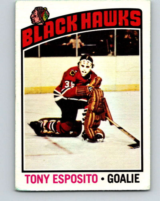 1976-77 O-Pee-Chee #100 Tony Esposito  Chicago Blackhawks  V12558