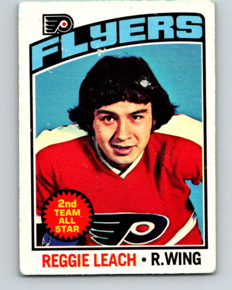 1976-77 O-Pee-Chee #110 Reggie Leach Philadelphia Flyers V12577