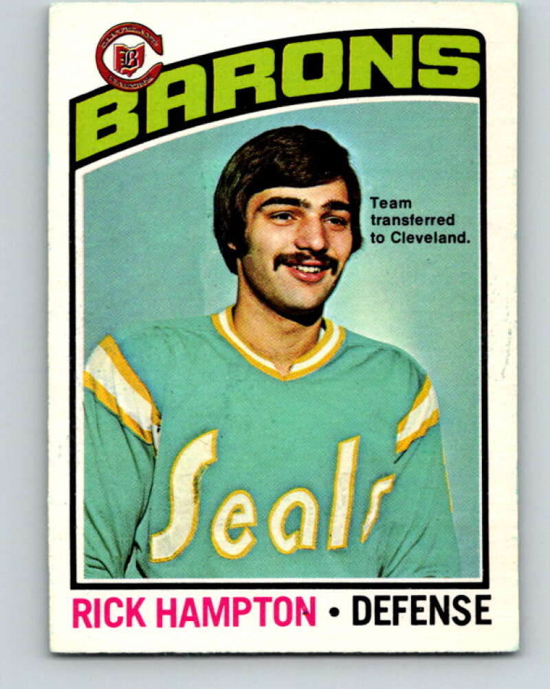 1976-77 O-Pee-Chee #113 Rick Hampton Cleveland Barons V12585