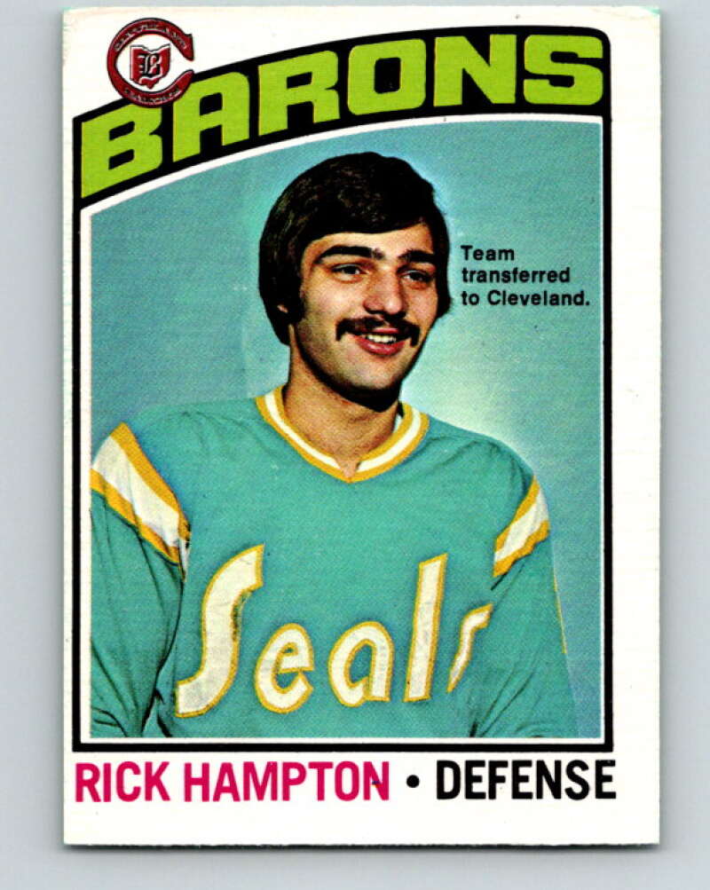 1976-77 O-Pee-Chee #113 Rick Hampton Cleveland Barons V12586