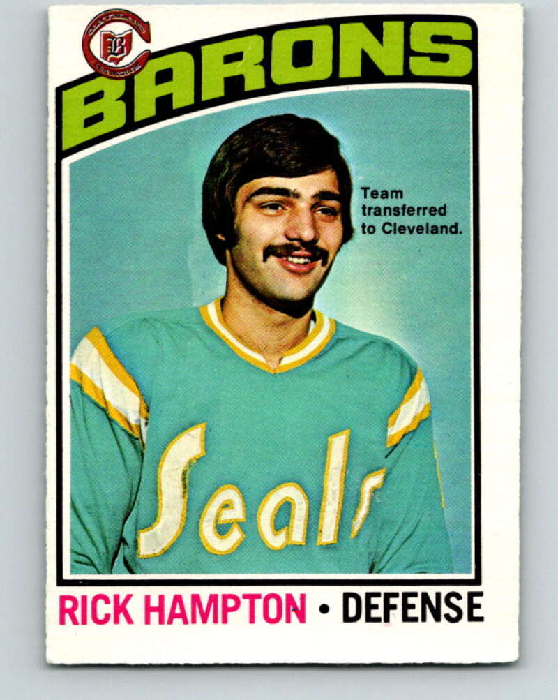 1976-77 O-Pee-Chee #113 Rick Hampton Cleveland Barons V12590