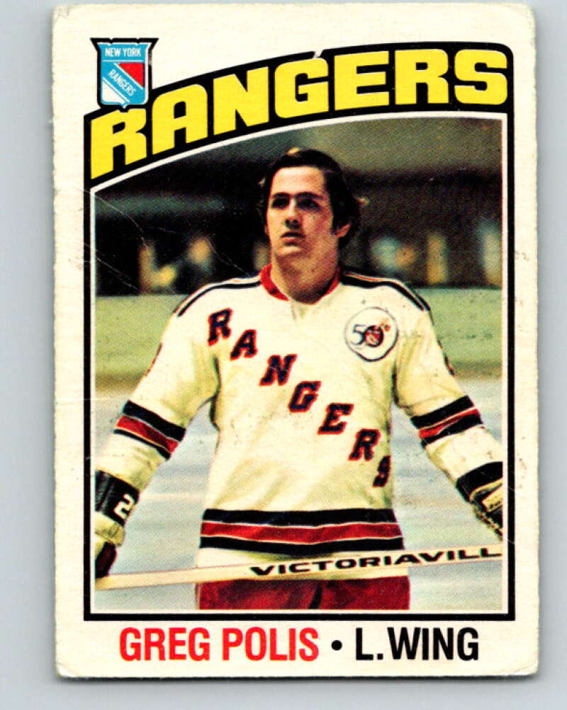 1976-77 O-Pee-Chee #117 Greg Polis New York Rangers V12599