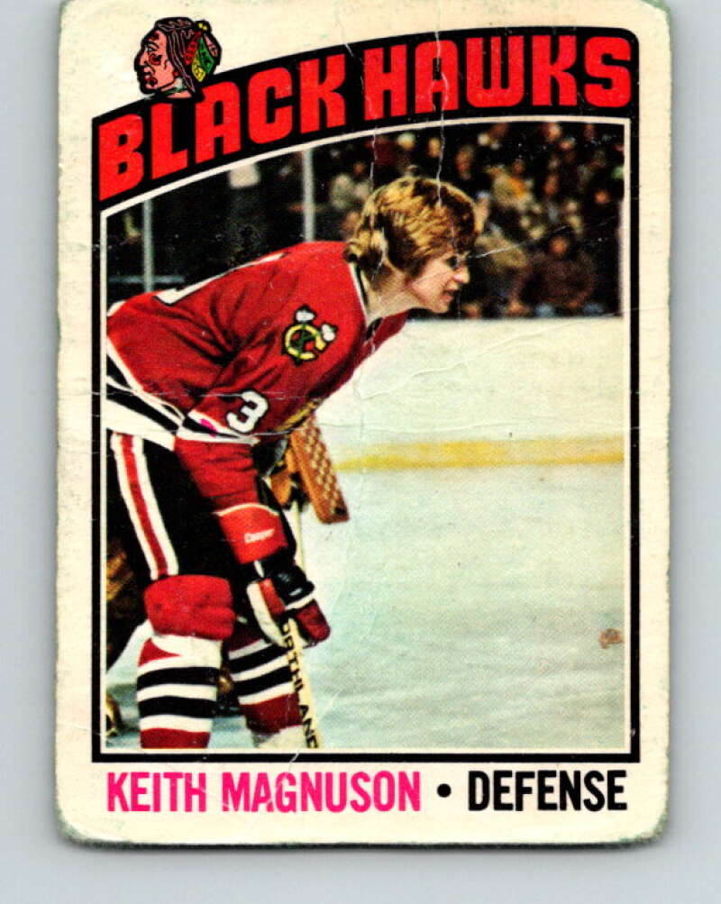 1976-77 O-Pee-Chee #125 Keith Magnuson Chicago Blackhawks V12624