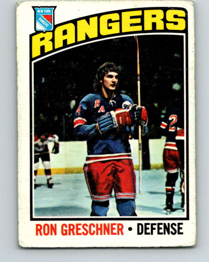 1976-77 O-Pee-Chee #154 Ron Greschner New York Rangers V12129