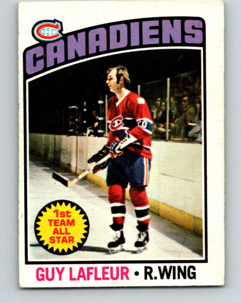 1976-77 O-Pee-Chee #163 Guy Lafleur Montreal Canadiens V12162
