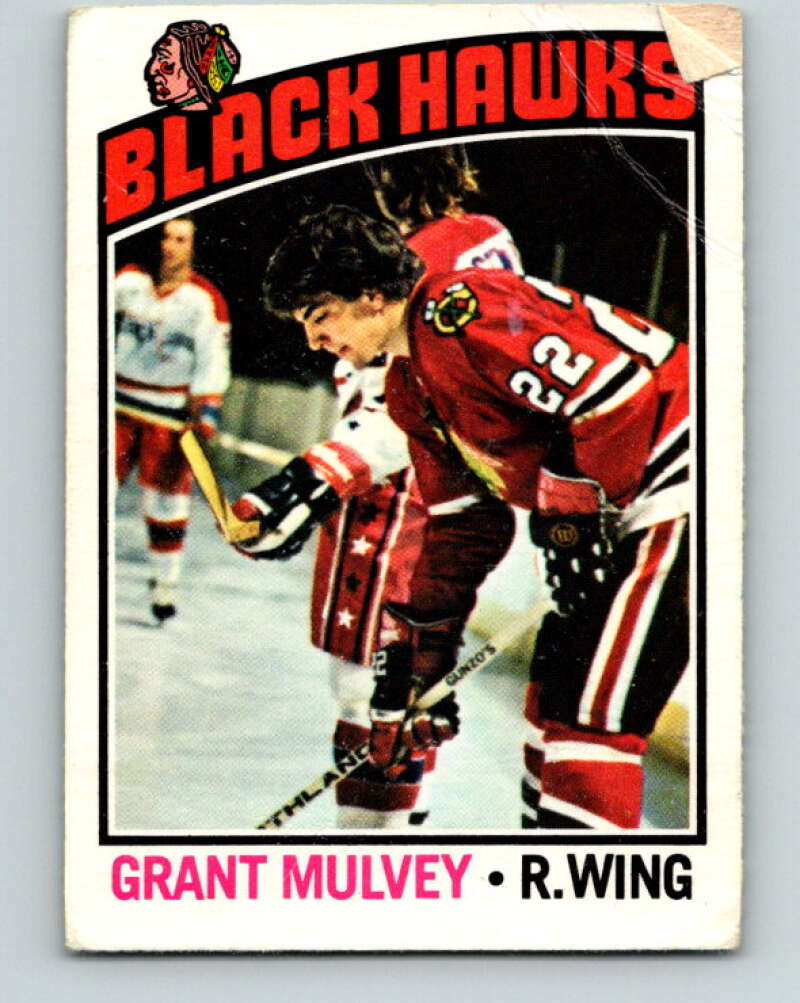 1976-77 O-Pee-Chee #167 Grant Mulvey Chicago Blackhawks V12178