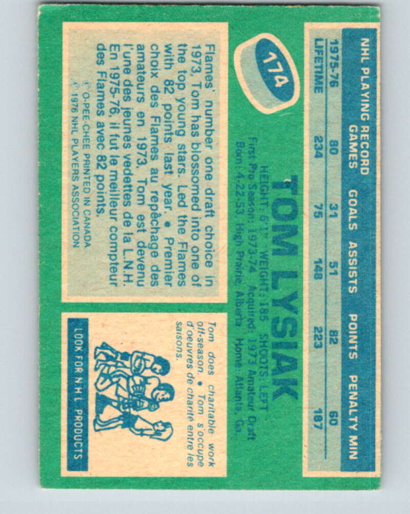 1976-77 O-Pee-Chee #174 Tom Lysiak Atlanta Flames V12208