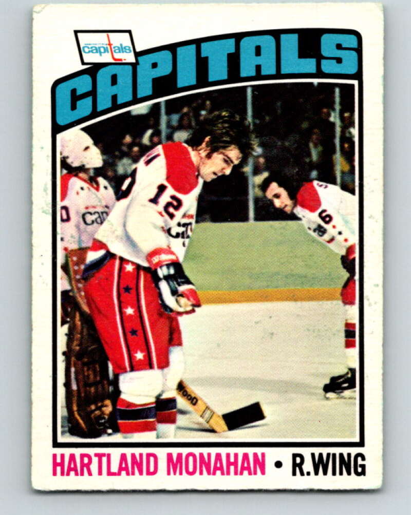 1976-77 O-Pee-Chee #203 Hartland Monahan RC Rookie Capitals V12289