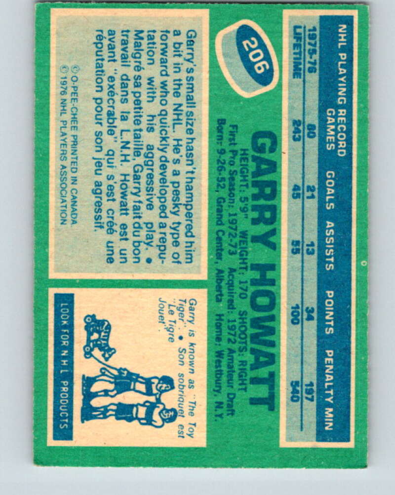 1976-77 O-Pee-Chee #206 Garry Howatt New York Islanders V12299