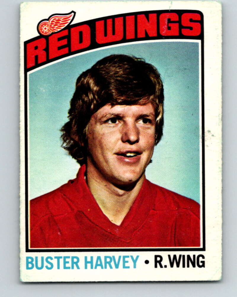 1976-77 O-Pee-Chee #212 Buster Harvey Detroit Red Wings V12310