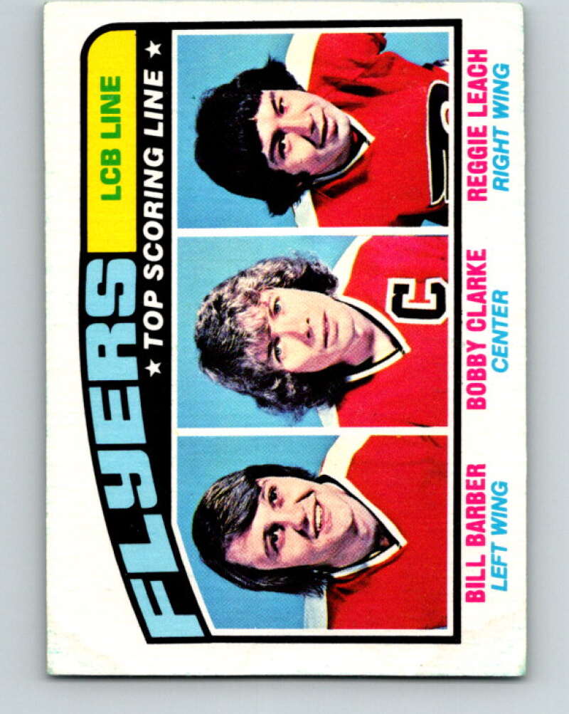 1976-77 O-Pee-Chee #215 Barber/Clarke/Leach LCB V12320