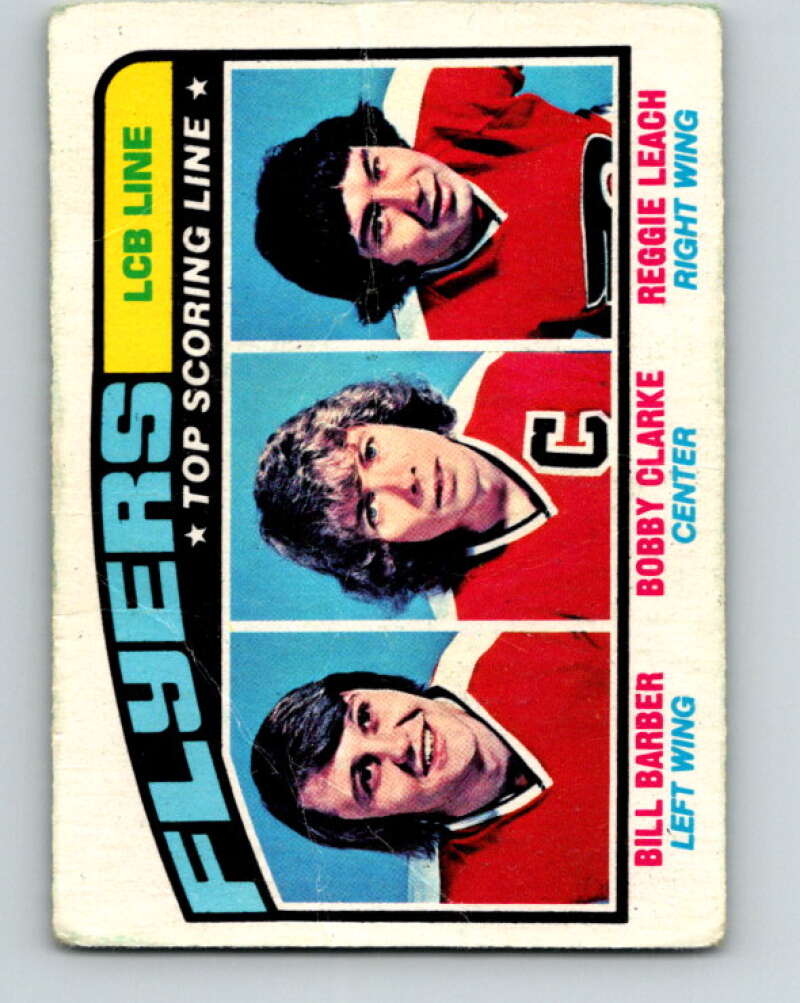 1976-77 O-Pee-Chee #215 Barber/Clarke/Leach LCB V12322