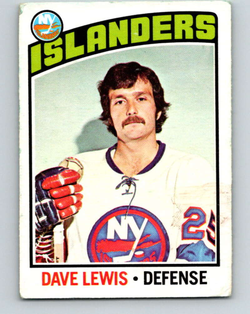 1976-77 O-Pee-Chee #221 Dave Lewis New York Islanders V12337