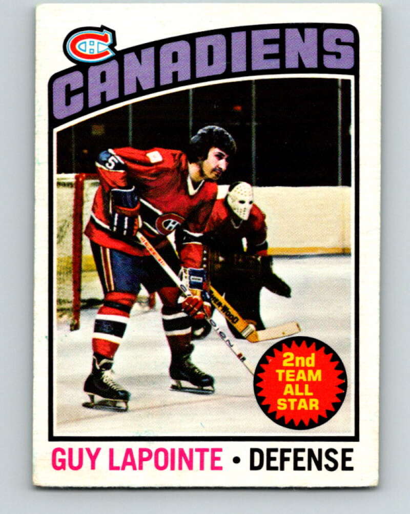 1976-77 O-Pee-Chee #223 Guy Lapointe Montreal Canadiens V12343
