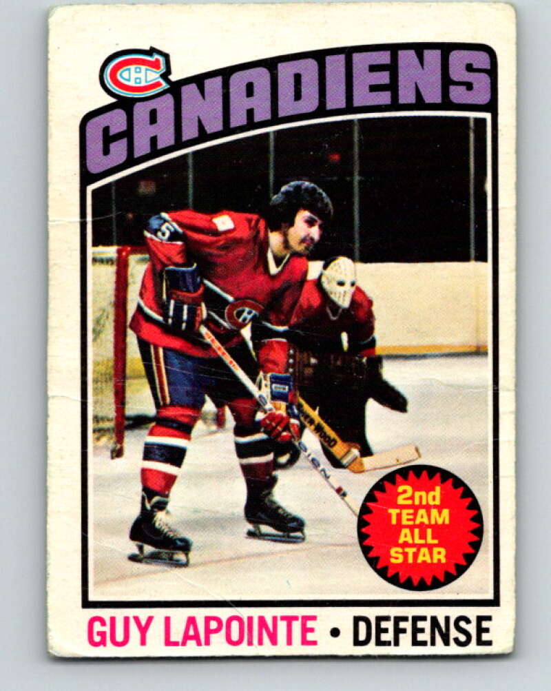 1976-77 O-Pee-Chee #223 Guy Lapointe Montreal Canadiens V12344