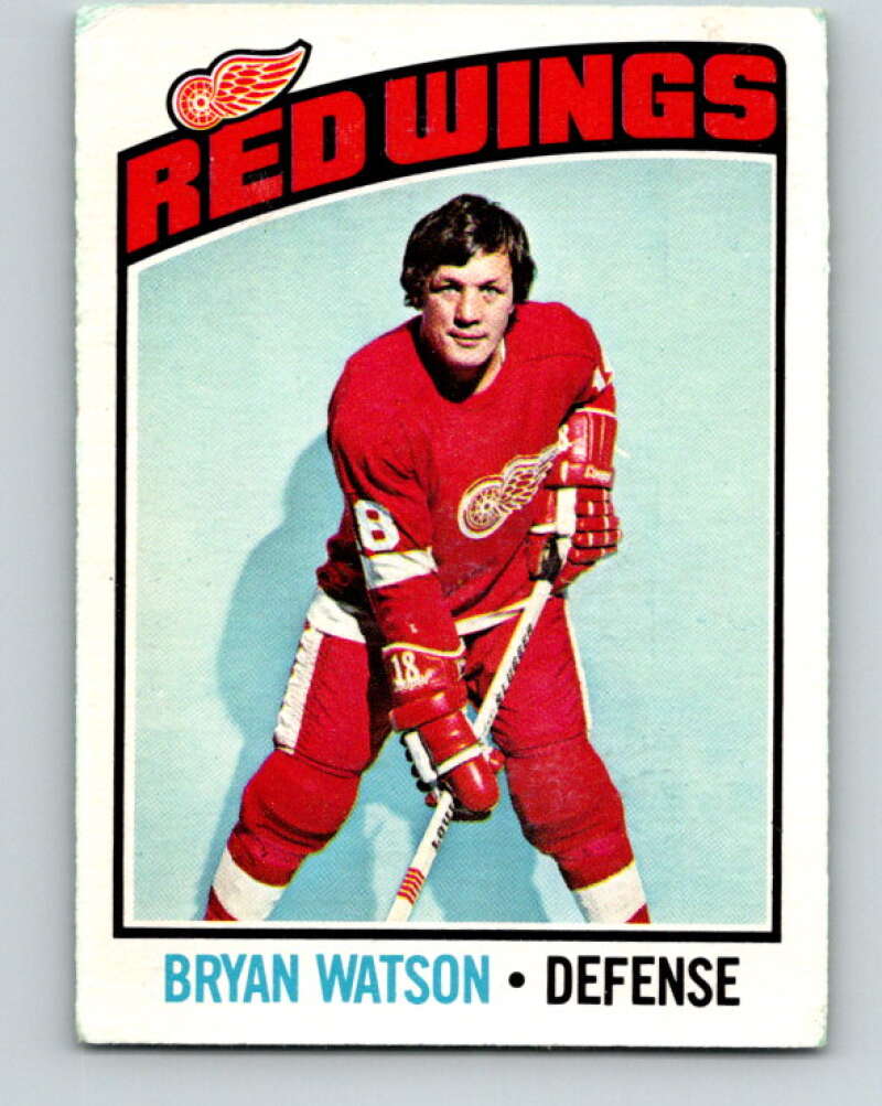 1976-77 O-Pee-Chee #228 Bryan Watson Detroit Red Wings V12356