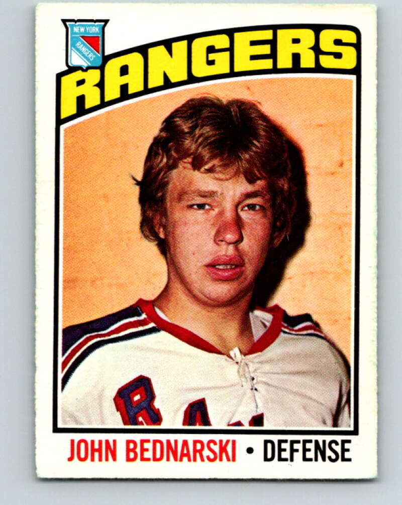 1976-77 O-Pee-Chee #231 John Bednarski RC Rookie Rangers V12363