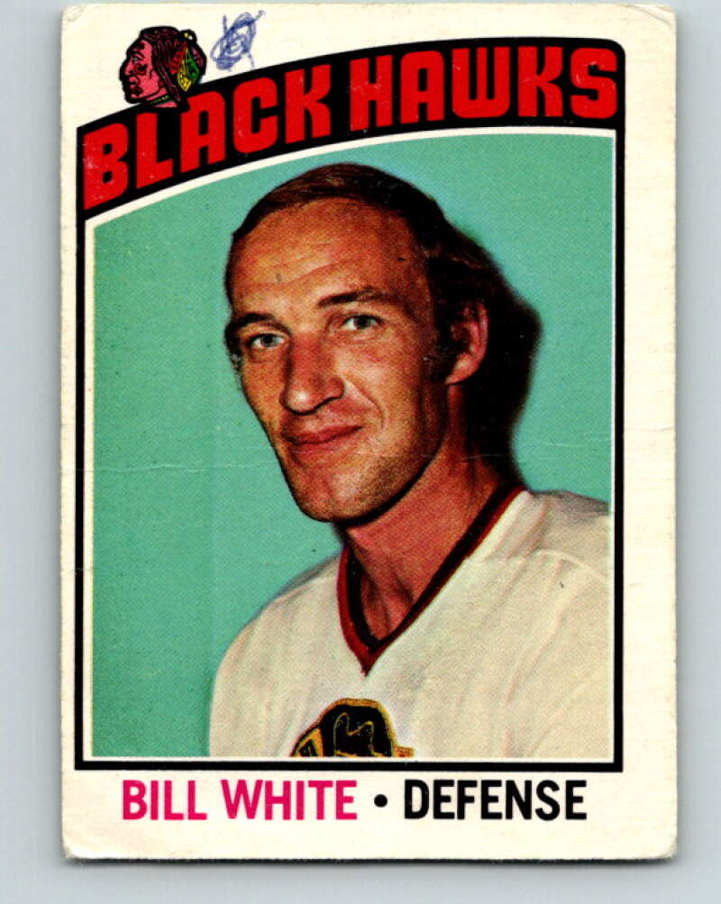 1976-77 O-Pee-Chee #235 Bill White Chicago Blackhawks V12377