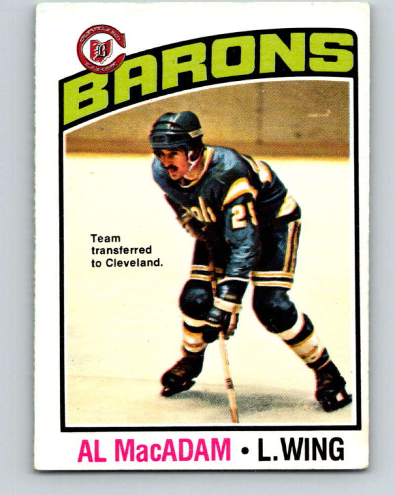 1976-77 O-Pee-Chee #237 Al MacAdam Cleveland Barons V12381