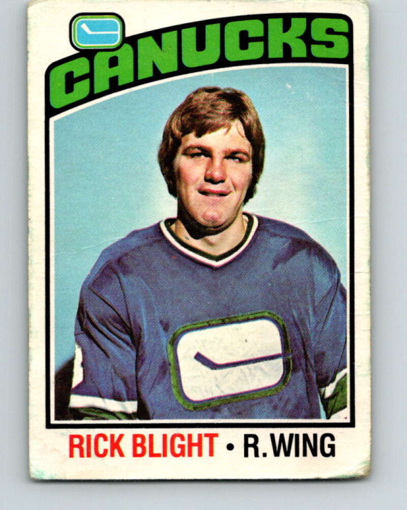 1976-77 O-Pee-Chee #238 Rick Blight RC Rookie Vancouver Canucks V12382