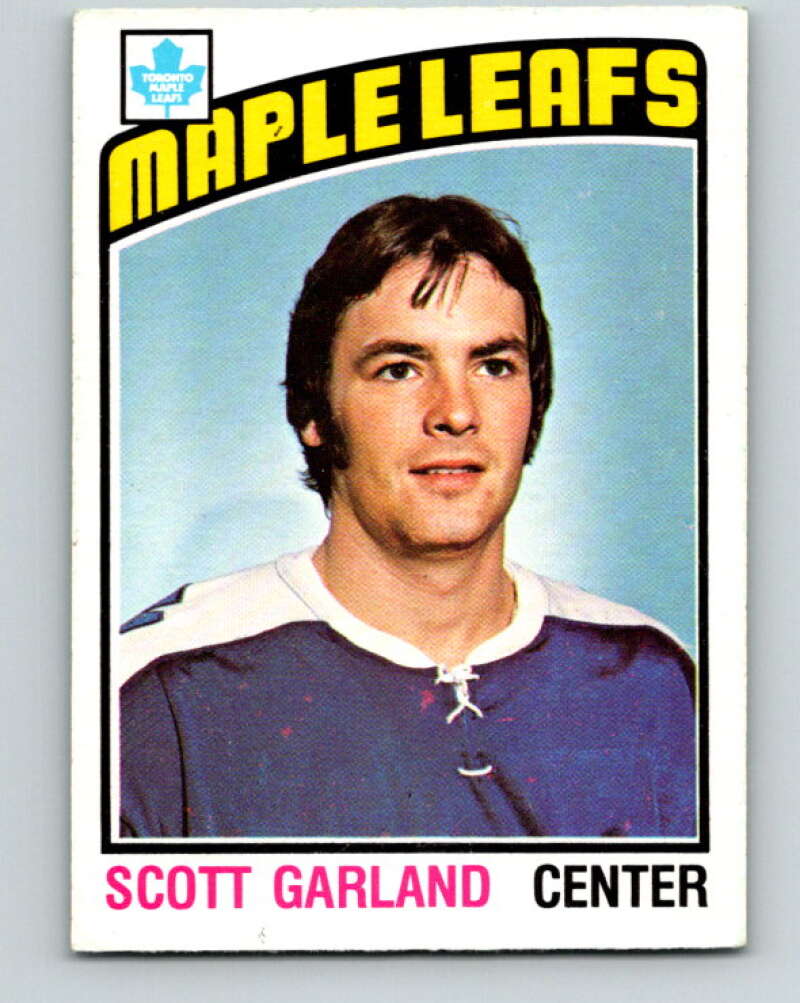 1976-77 O-Pee-Chee #243 Scott Garland RC Rookie Toronto V12395