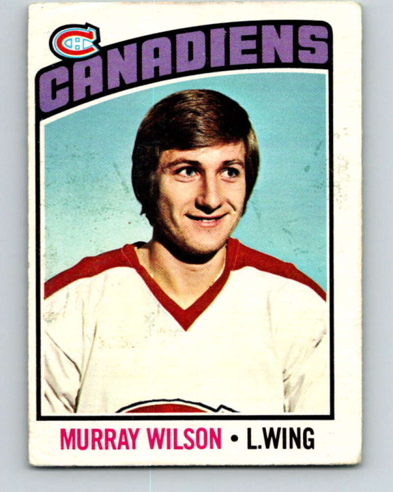 1976-77 O-Pee-Chee #254 Murray Wilson Montreal Canadiens V12431