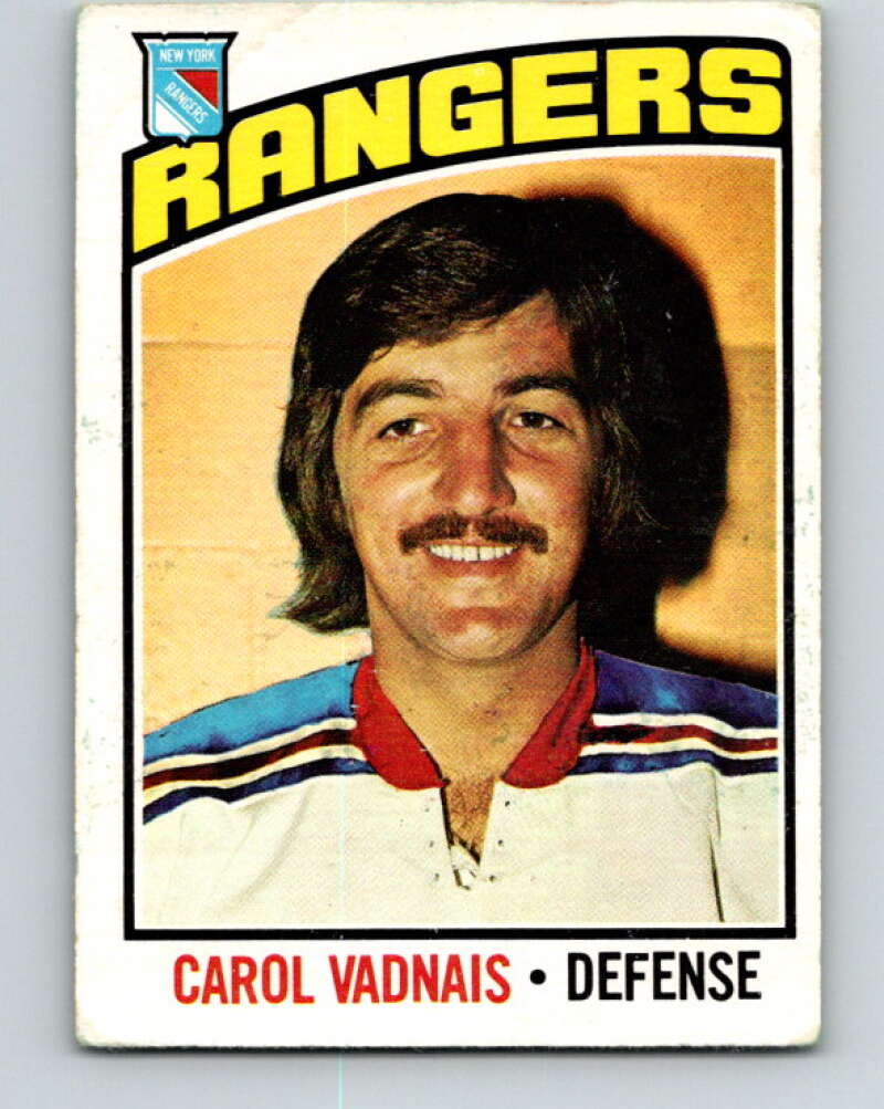 1976-77 O-Pee-Chee #257 Carol Vadnais New York Rangers V12438
