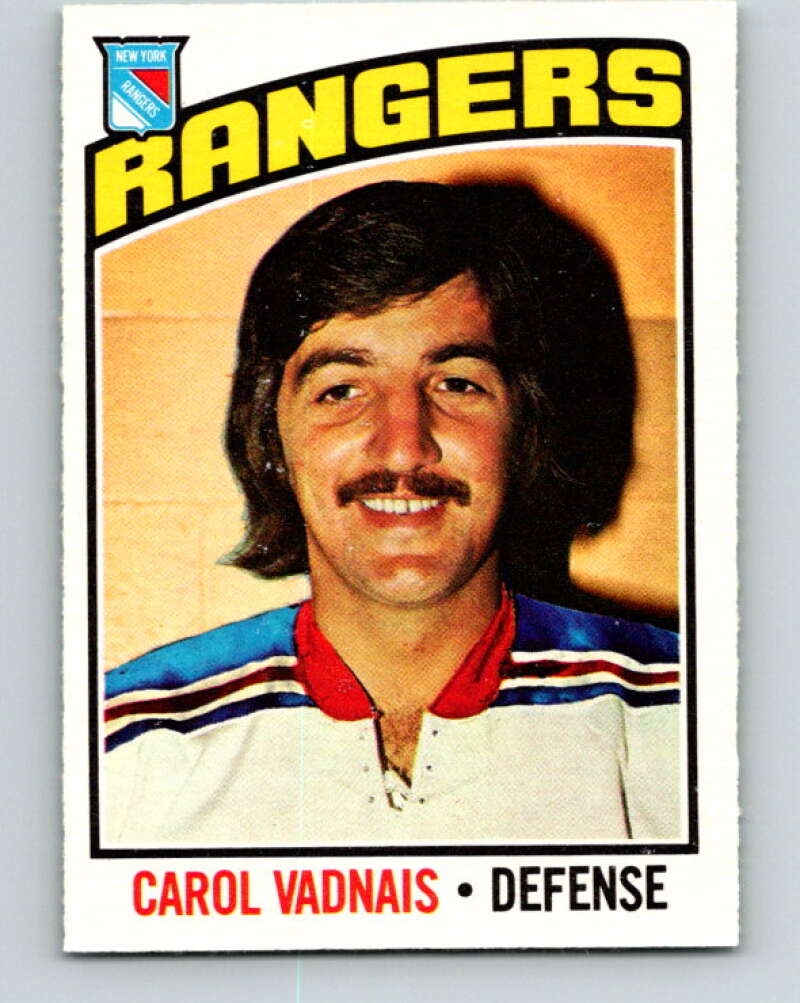 1976-77 O-Pee-Chee #257 Carol Vadnais New York Rangers V12439