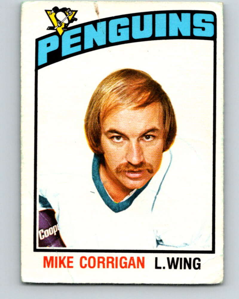 1976-77 O-Pee-Chee #268 Mike Corrigan Pittsburgh Penguins V12667