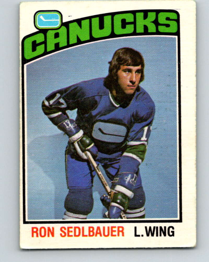 1976-77 O-Pee-Chee #271 Ron Sedlbauer RC Rookie Canucks V12676