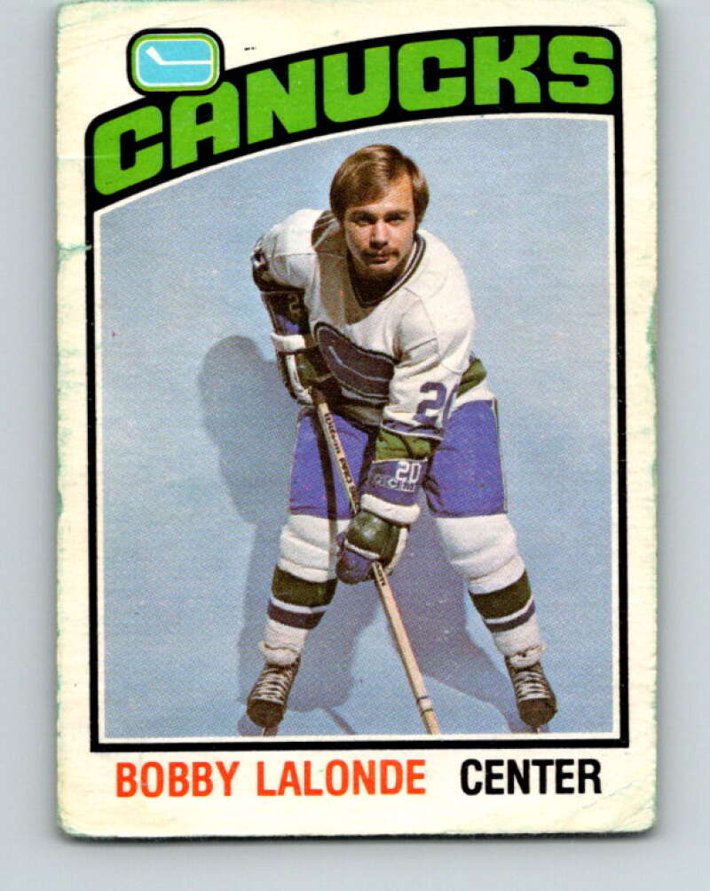 1976-77 O-Pee-Chee #278 Bobby Lalonde Vancouver Canucks V12686