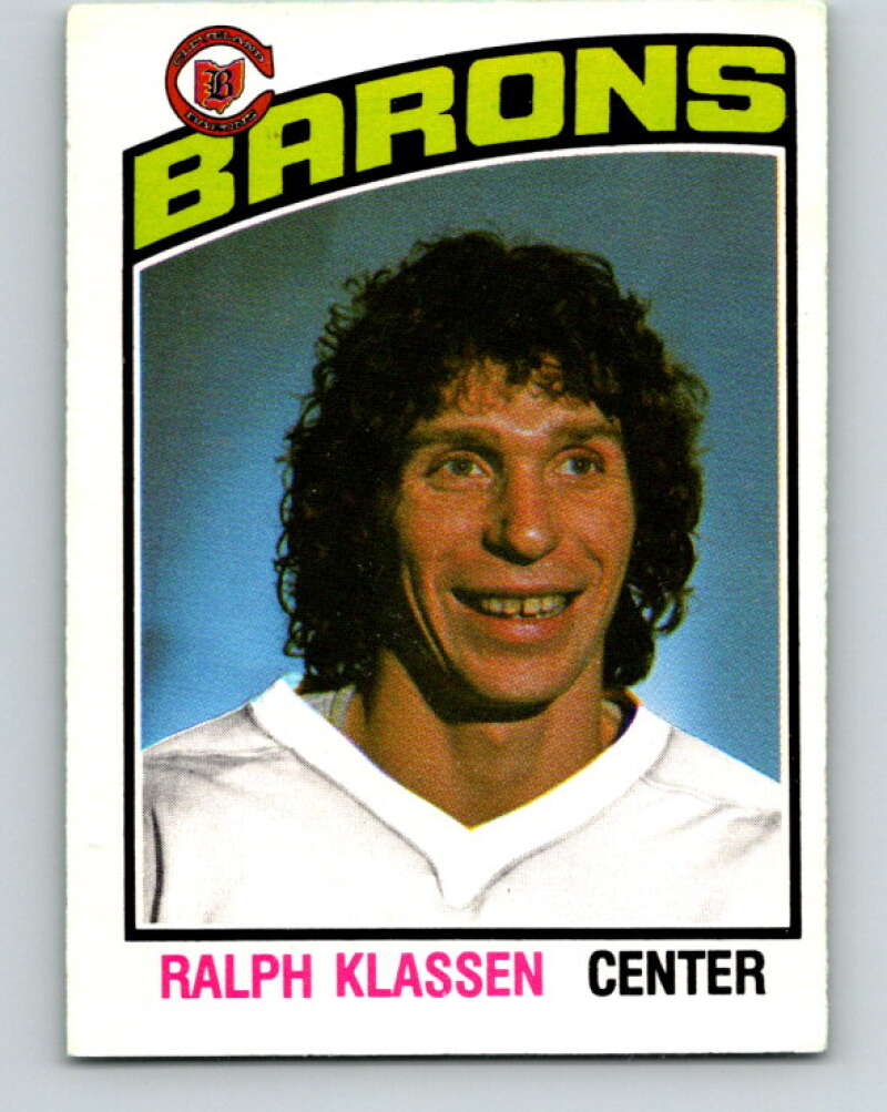 1976-77 O-Pee-Chee #282 Ralph Klassen RC Rookie Barons V12698