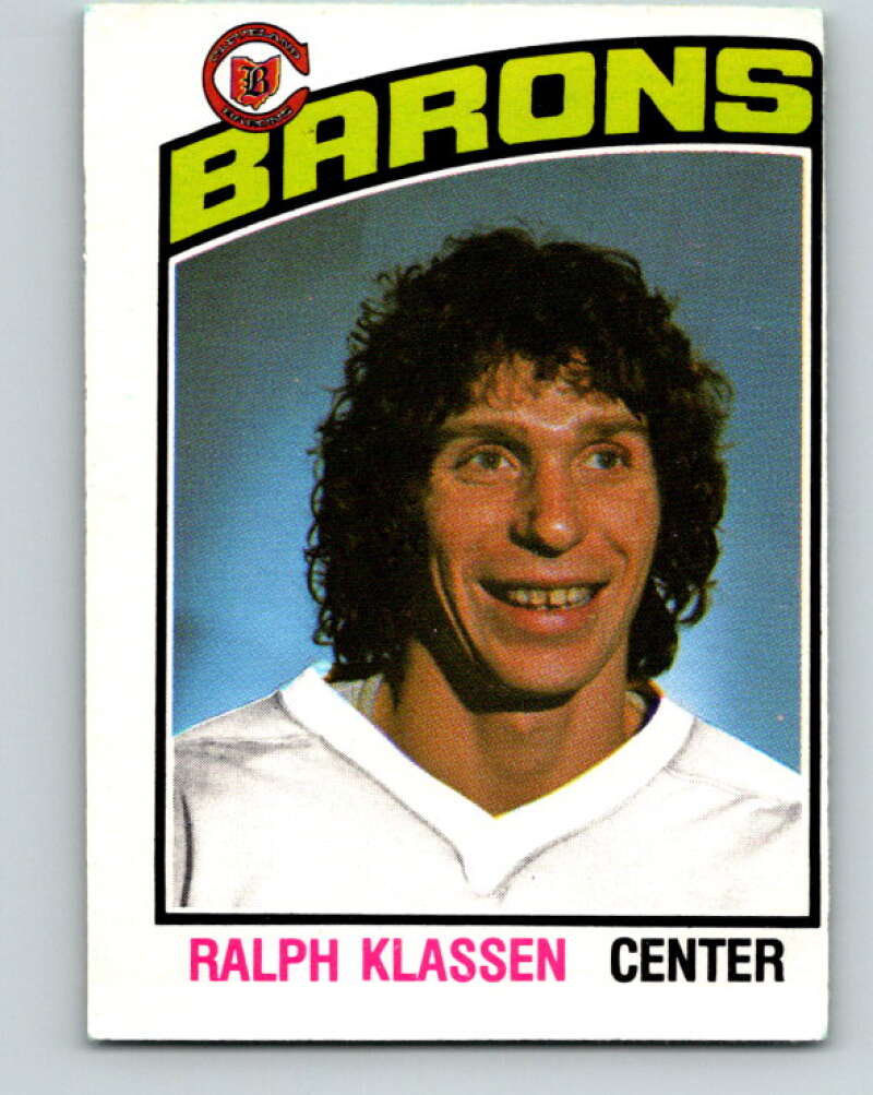 1976-77 O-Pee-Chee #282 Ralph Klassen RC Rookie Barons V12700