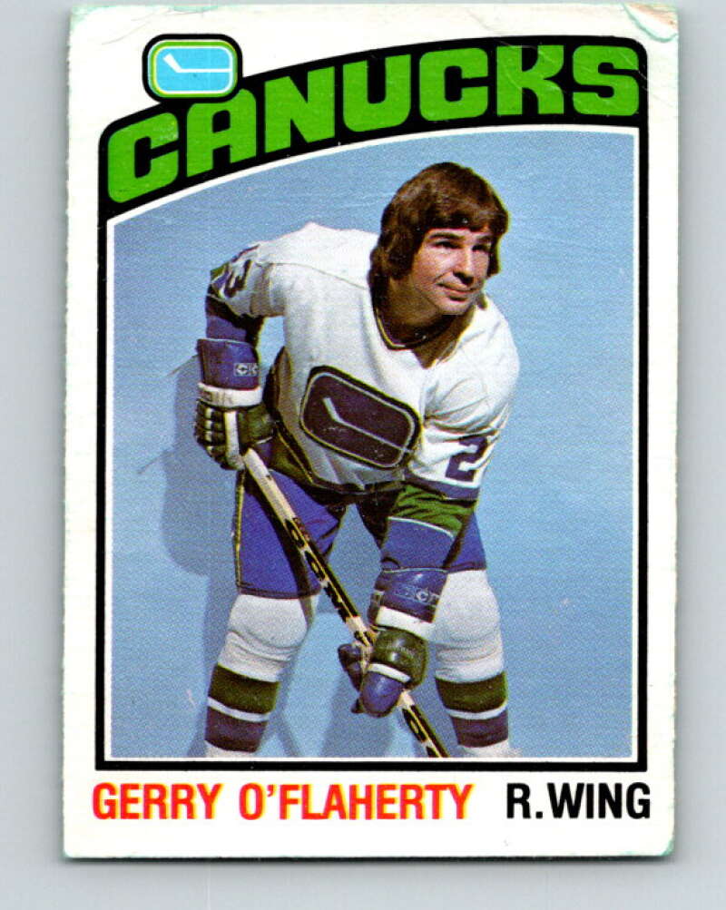 1976-77 O-Pee-Chee #287 Gerry O'Flaherty Vancouver Canucks V12716