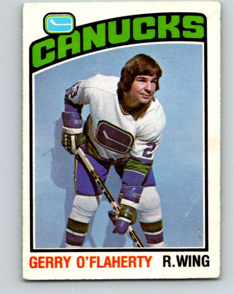 1976-77 O-Pee-Chee #287 Gerry O'Flaherty Vancouver Canucks V12717