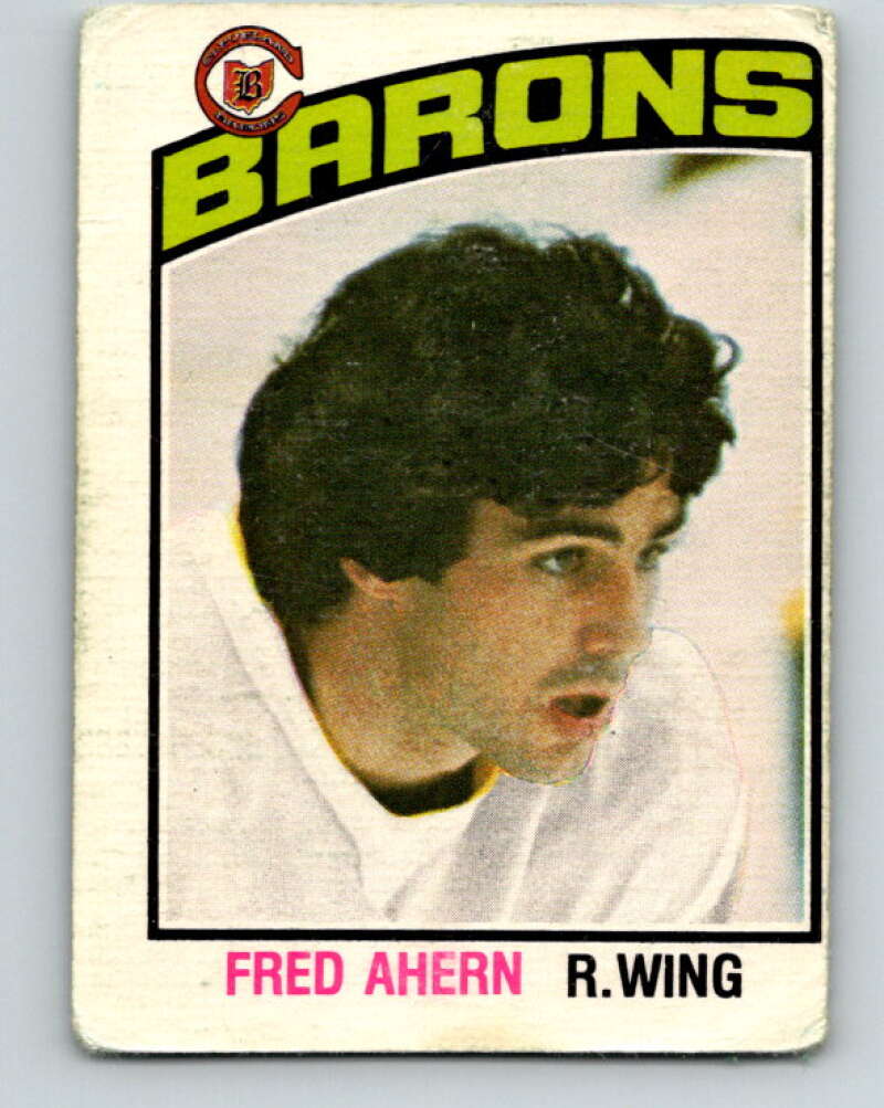 1976-77 O-Pee-Chee #298 Fred Ahern RC Rookie Barons V12741