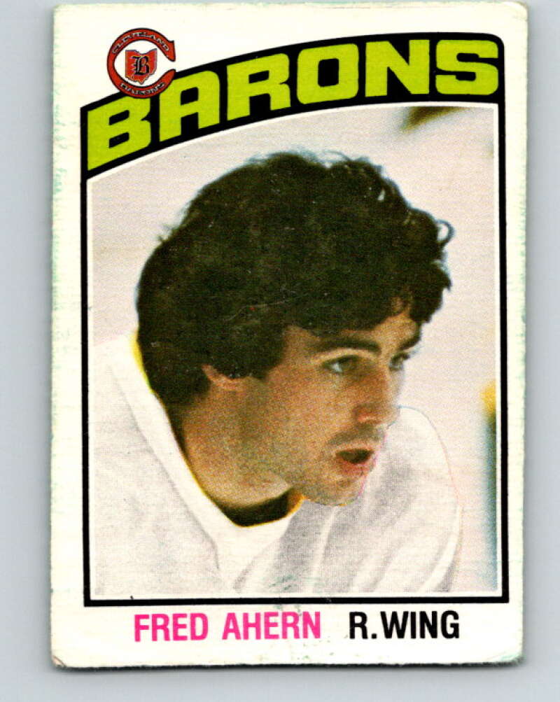 1976-77 O-Pee-Chee #298 Fred Ahern RC Rookie Barons V12742