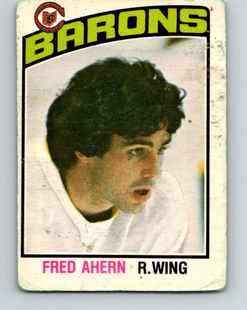 1976-77 O-Pee-Chee #298 Fred Ahern RC Rookie Barons V12743