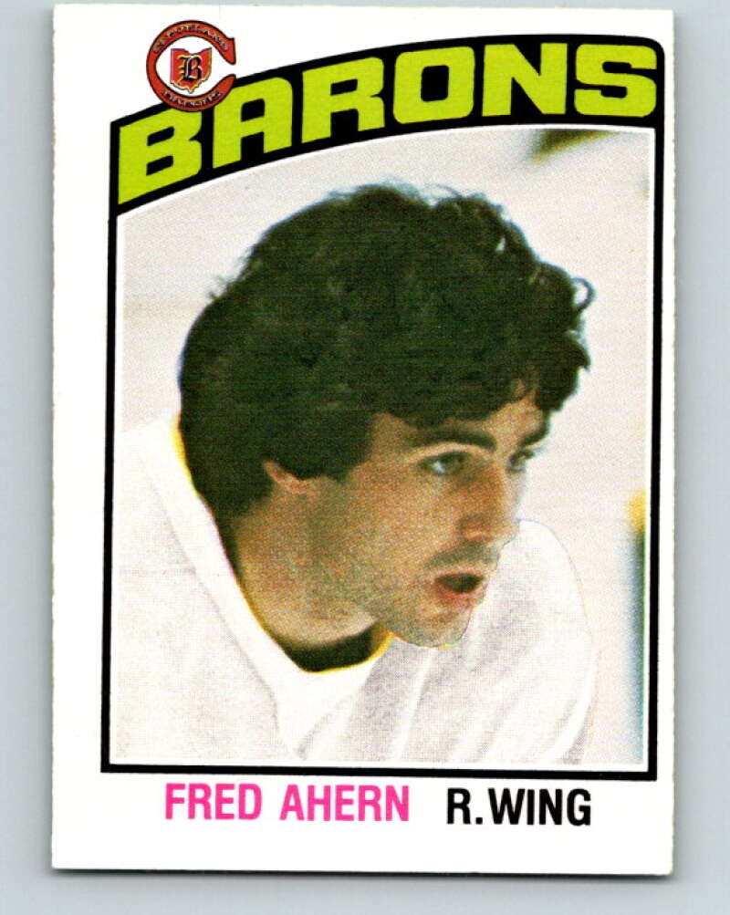 1976-77 O-Pee-Chee #298 Fred Ahern RC Rookie Barons V12744