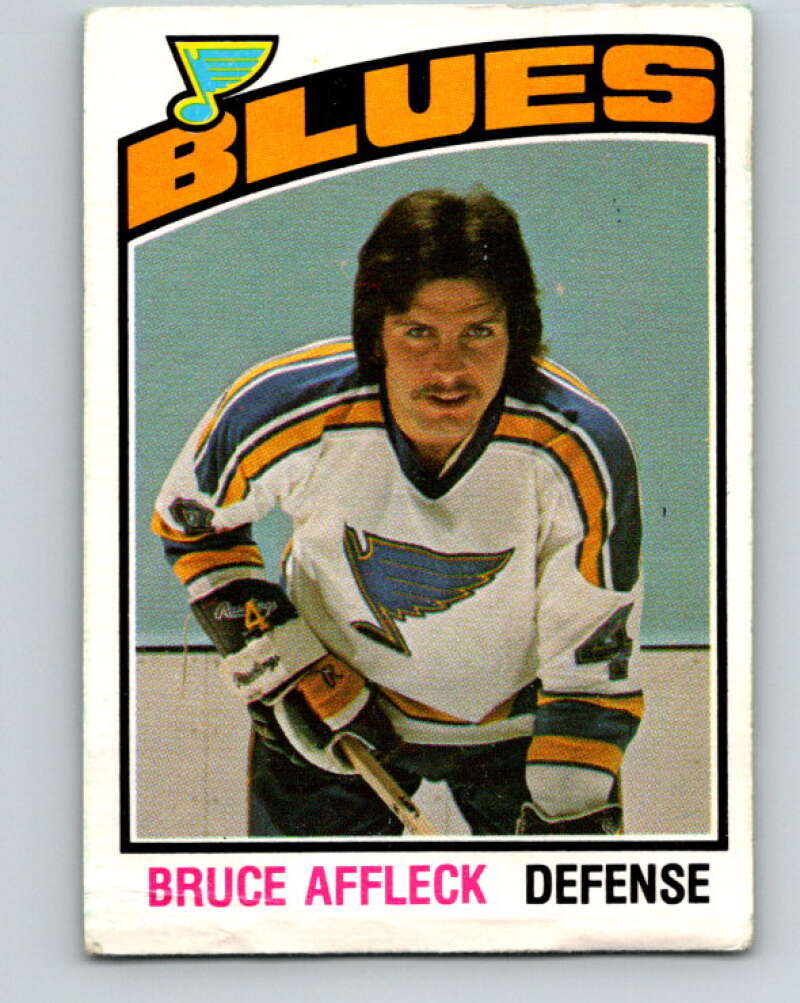 1976-77 O-Pee-Chee #305 Bruce Affleck RC Rookie St. Louis Blues V12754