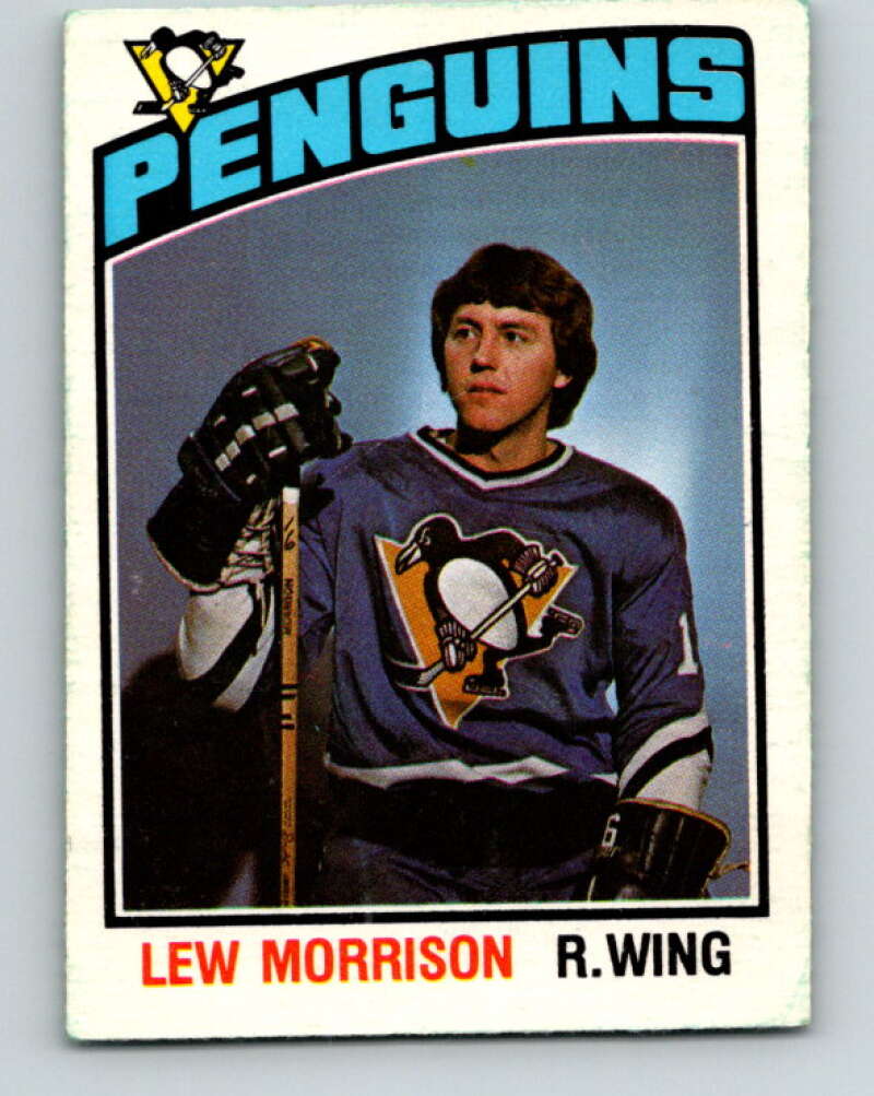 1976-77 O-Pee-Chee #307 Lew Morrison Pittsburgh Penguins V12758