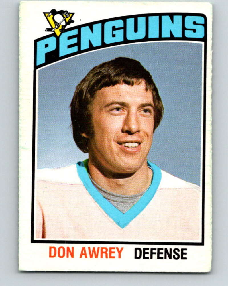 1976-77 O-Pee-Chee #311 Don Awrey Pittsburgh Penguins V12766