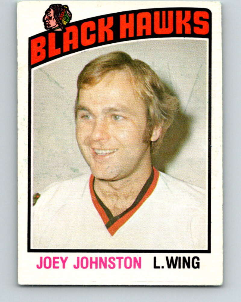 1976-77 O-Pee-Chee #325 Joey Johnston Chicago Blackhawks V12794