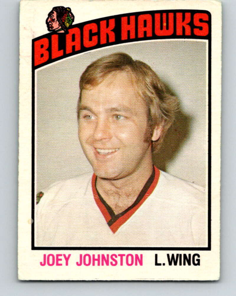 1976-77 O-Pee-Chee #325 Joey Johnston Chicago Blackhawks V12799