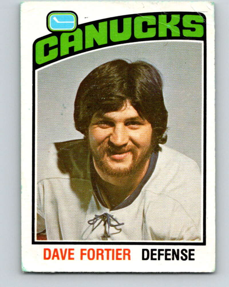 1976-77 O-Pee-Chee #328 Dave Fortier Vancouver Canucks V12807