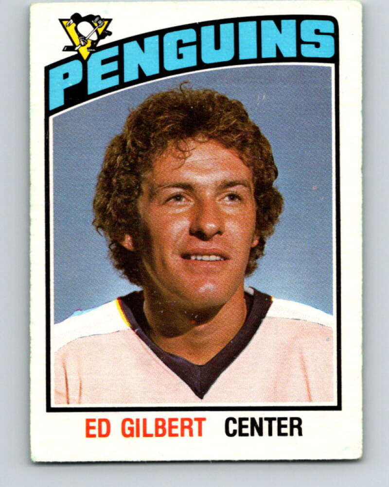1976-77 O-Pee-Chee #329 Ed Gilbert Pittsburgh Penguins V12809