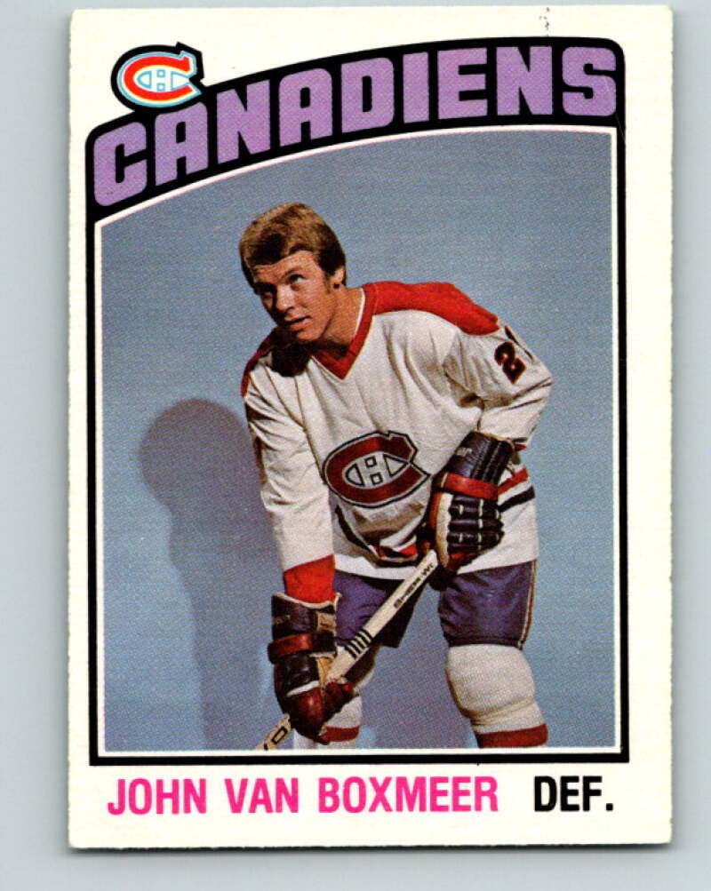1976-77 O-Pee-Chee #330 John Van Boxmeer RC Rookie Canadiens V12810
