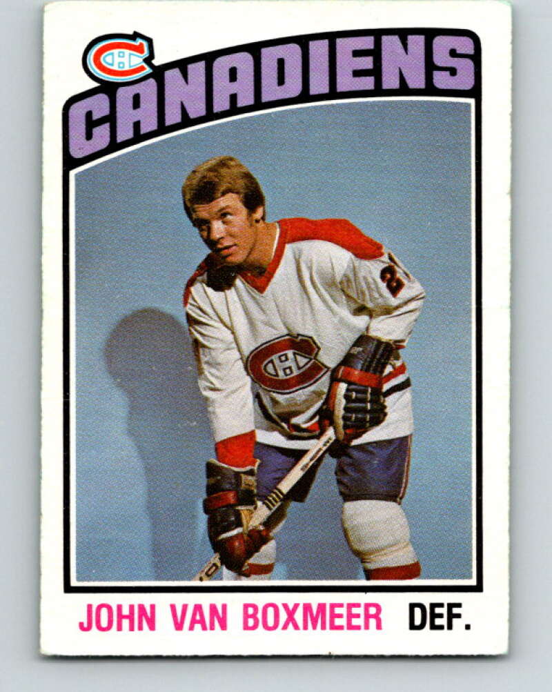 1976-77 O-Pee-Chee #330 John Van Boxmeer RC Rookie Canadiens V12811